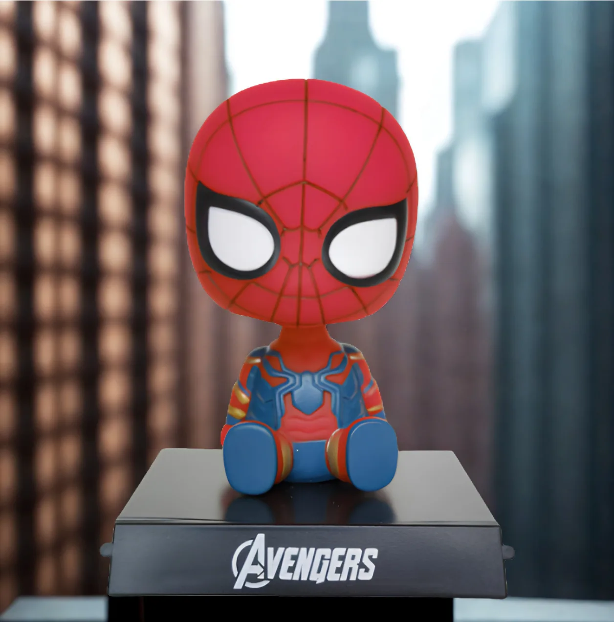 Spider-Man Iron Spider Chibi Sitting Bobblehead